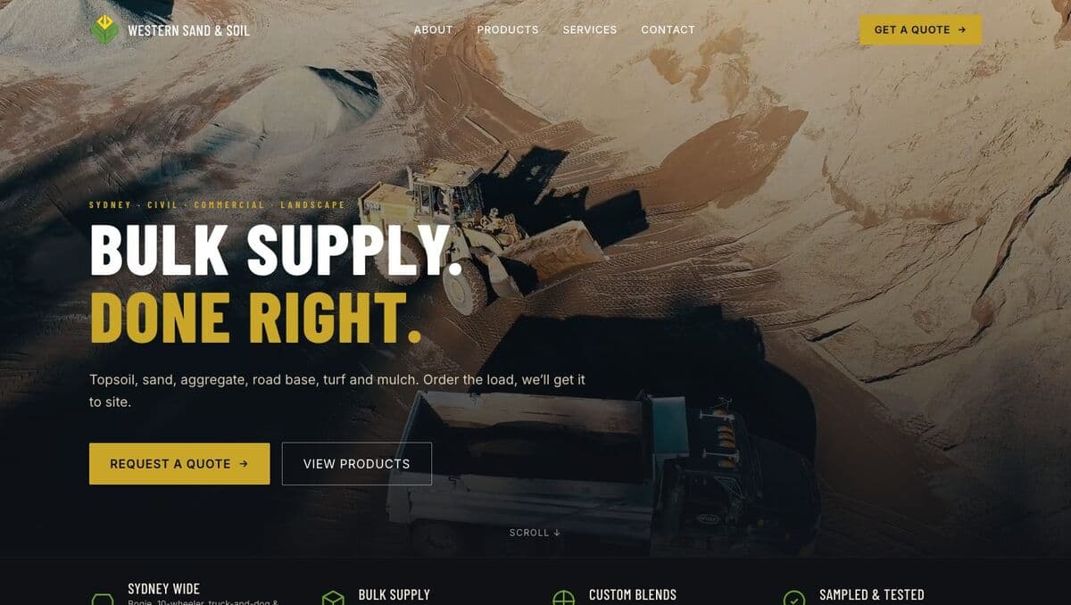 Western Sand & Soil — Bulk landscape supply, Sydney